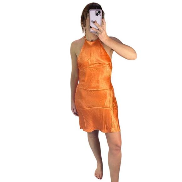 BEC & BRIDGE Annika Silky Slinky Sexy Open Low Back Strappy Mini Dress 4 New - Picture 2 of 13